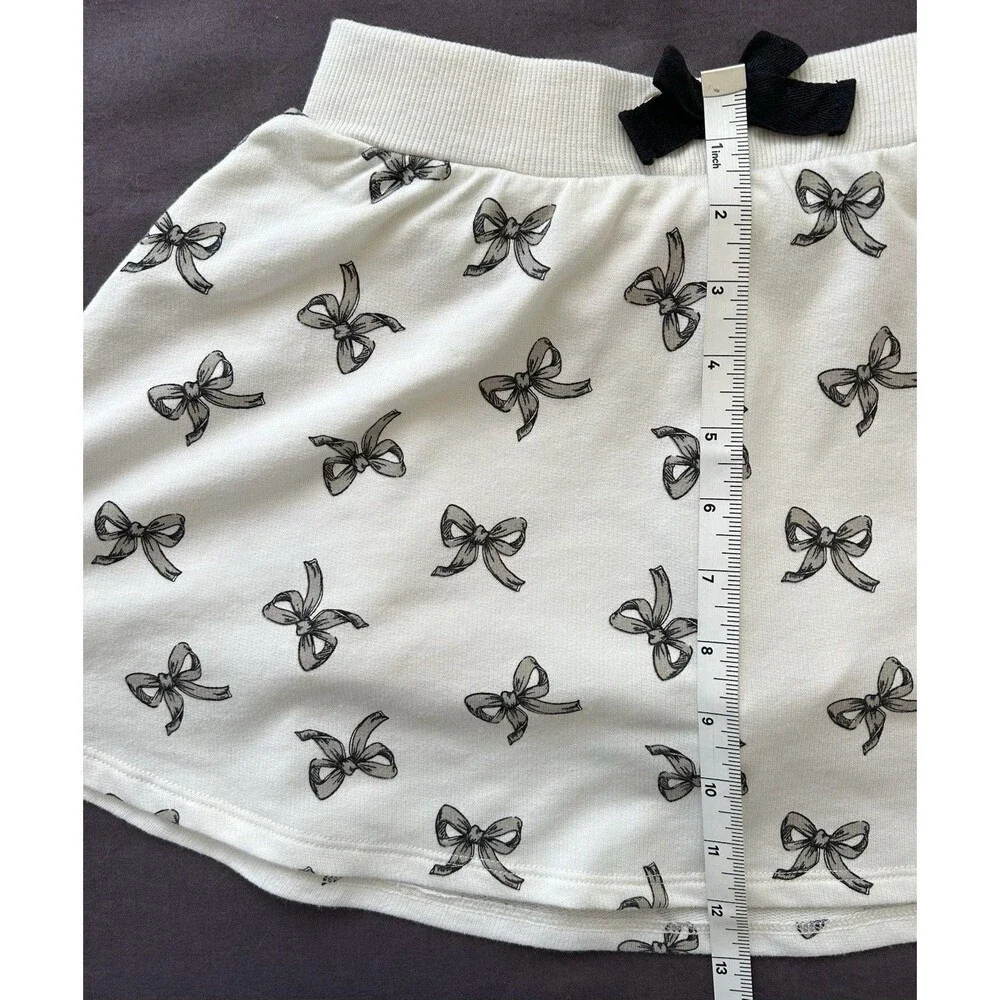 Rachel Zoe Girls Bow Sweatshirt Skort Set Size M 7 8 NWOT Outfit Cream
